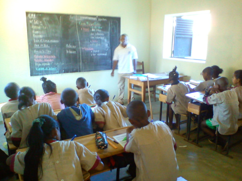children at school in Madagascar